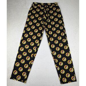 Buc-ees Pajama Pants Adult Small‎ Black All Over Print Logo Drawstring Bucees